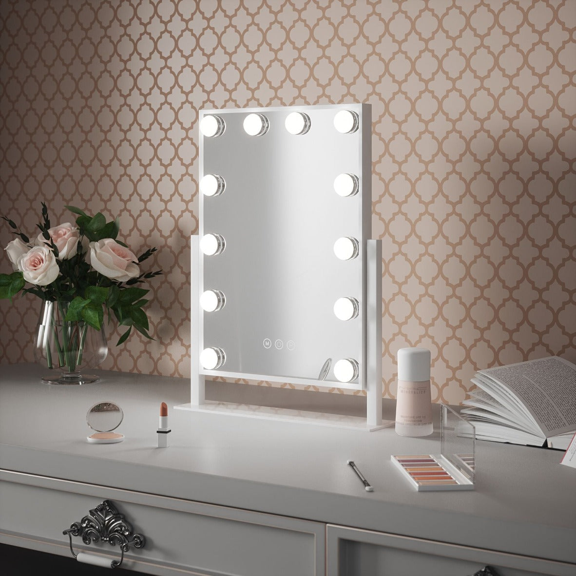 LED Vanity Mirror with Customizable Lighting - 30x40cm