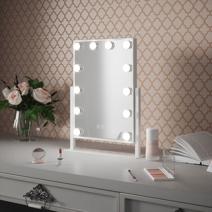 LED Vanity Mirror with Customizable Lighting - 30x40cm