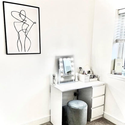 LED Vanity Mirror with Customizable Lighting - 30x40cm