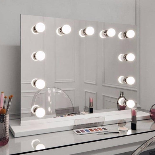 Vanity Mirror with Adjustable LED Lighting - 80x60cm
