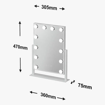 LED Vanity Mirror with Customizable Lighting - 30x40cm